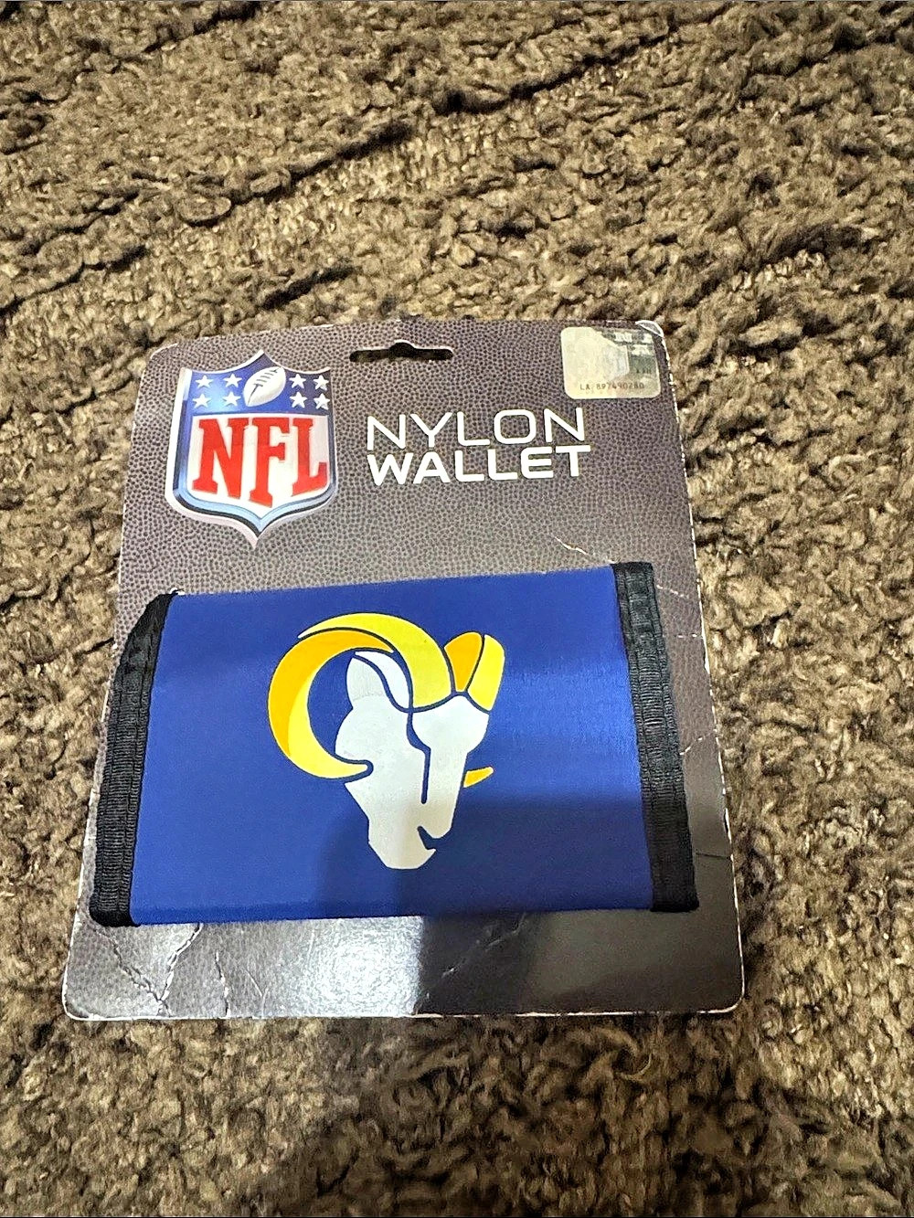 NFL Los Angeles Rams Official Team Logo Nylon Trifold Wallet Rams Nylon Wallet